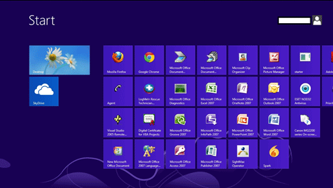 Windows 8 Start Screen